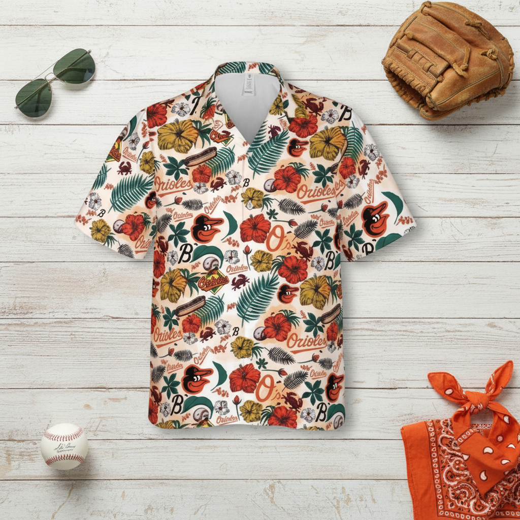 Summer-ready tropical print shirt for backyard BBQs and beach weekends