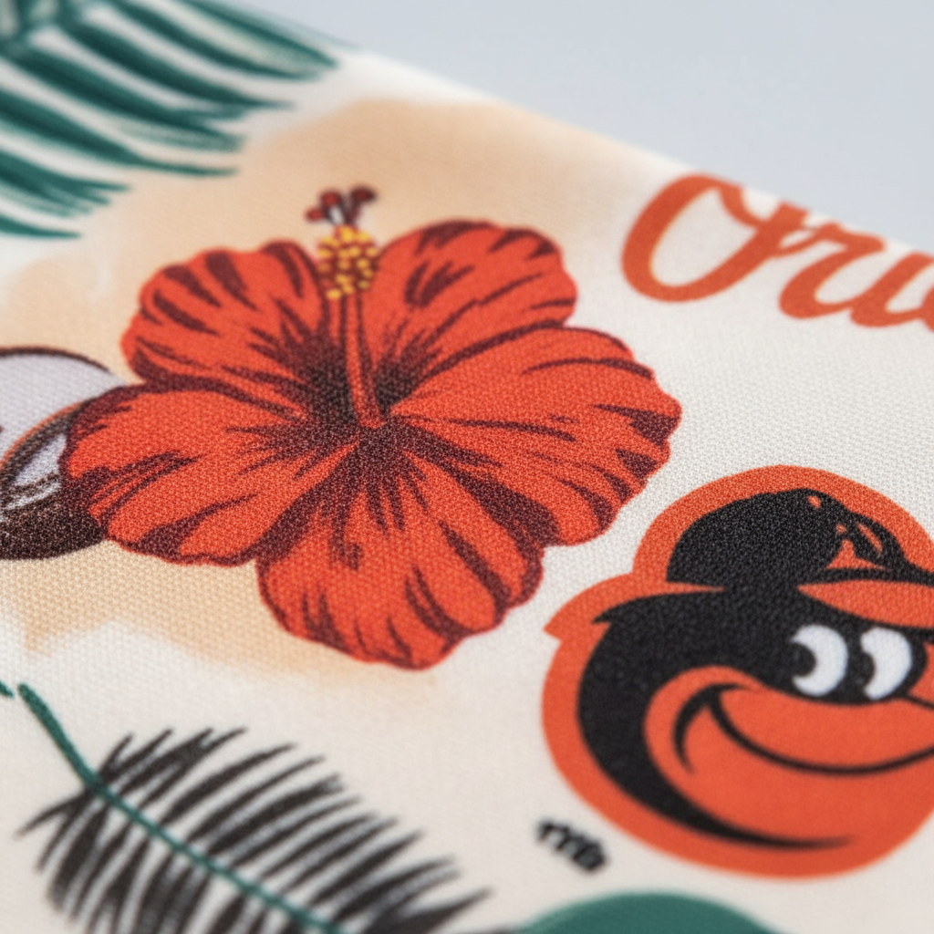 Lightweight breathable fabric with vibrant tropical prints